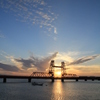  夕暮れの昇開橋　１