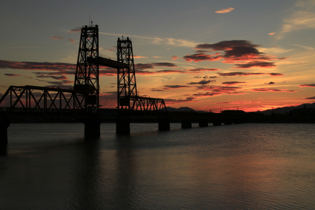 　昇開橋の夕焼け　Ⅱ