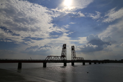 　夏の昇開橋　２
