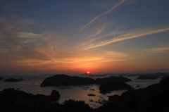 九十九島　夕陽　２