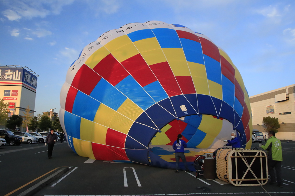 _熱気球の中
