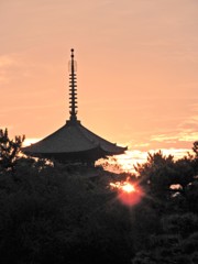 興福寺夕景 