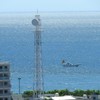 天守閣から海を
