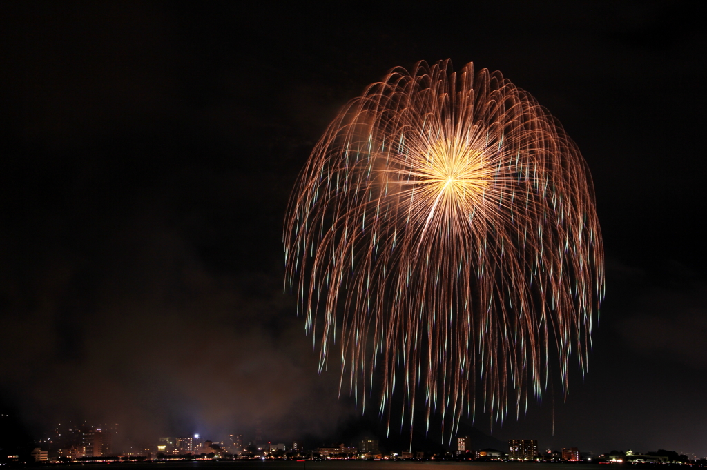 諏訪湖の花火2014④