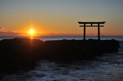 大洗磯前神社 日の出