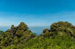 立岩の峰にて