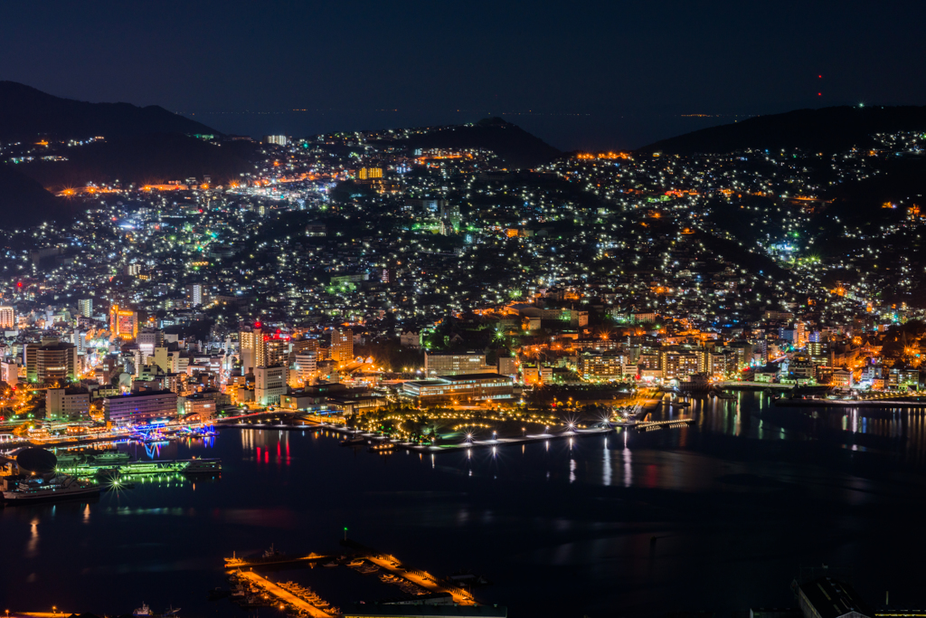 稲佐山からの夜景-85mm-4