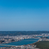 松浦川河口と唐津城