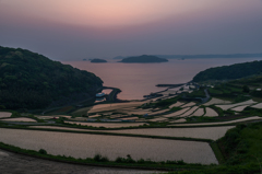 土谷の棚田の夕暮-1853