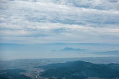 有明海越しに雲仙