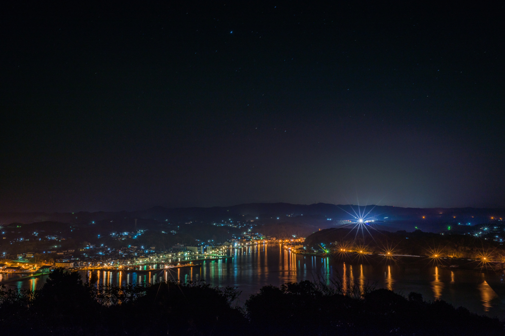 呼子港の夜景