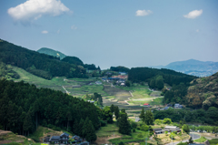 林道から鬼木郷一望