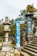 陶柱と灯篭@陶山神社
