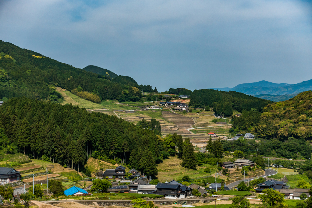 林道から鬼木棚田
