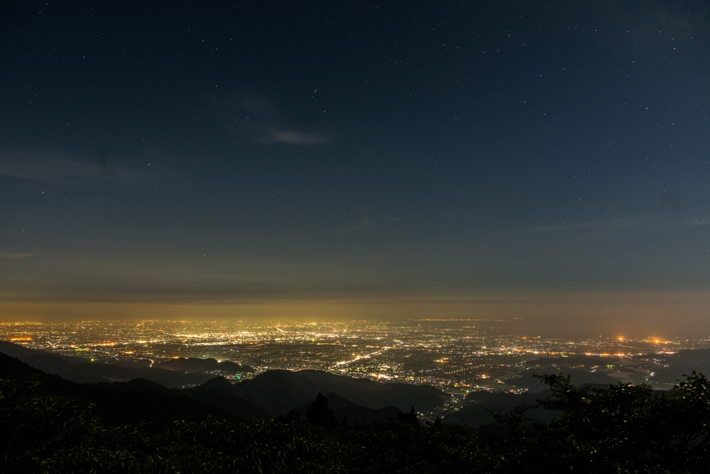 天山からの夜景