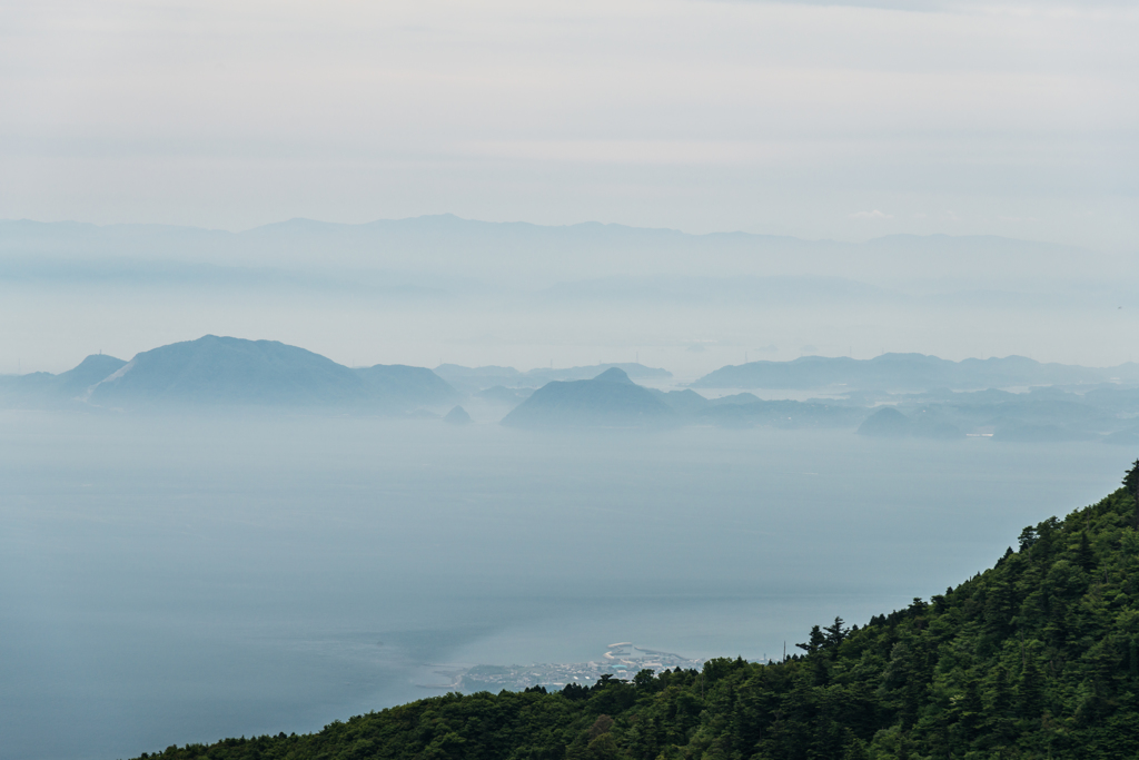 靄に浮かぶ天草諸島