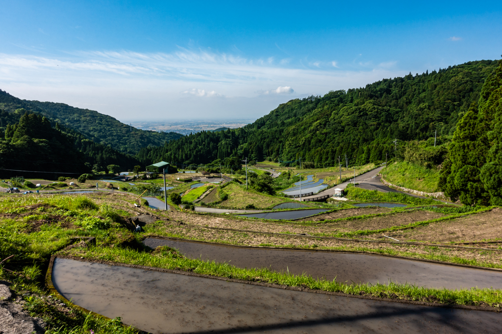 田植え前の江里山棚田