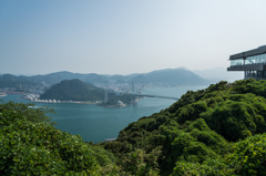 火の山展望台から関門大橋