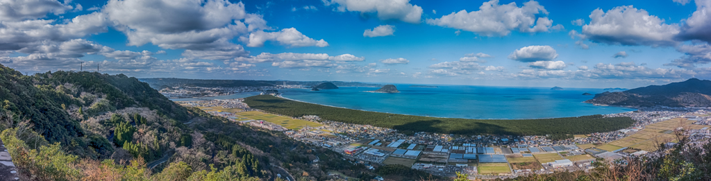 鏡山ひれふり展望台パノラマ