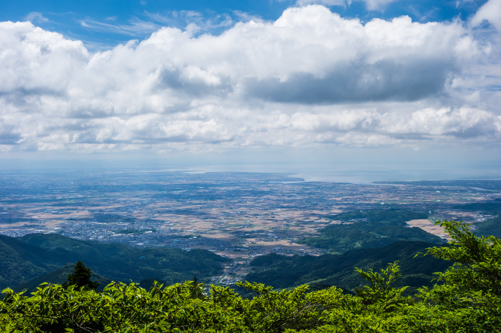 天山から佐賀平野を見下ろす
