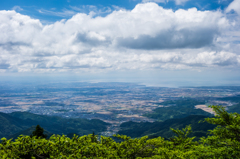 天山から佐賀平野を見下ろす