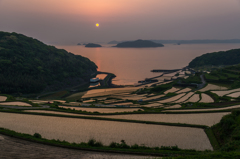 土谷の棚田の夕暮-1843