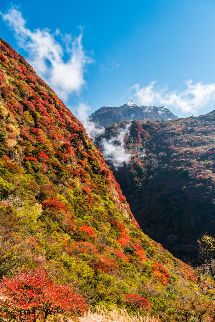 鬼人谷越しに平成新山