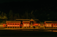 夜の社殿 夜の社殿