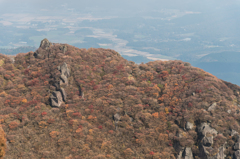 南峰手前から北峰尾根