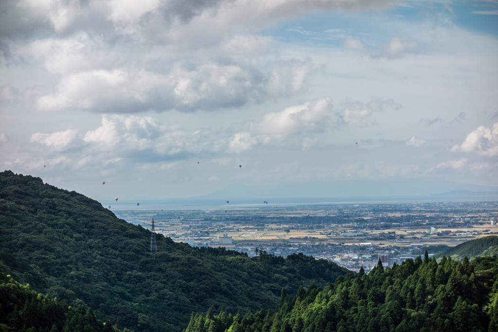 江里山から見たバルーン