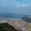 松浦川河口と唐津城