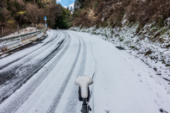 細い足跡