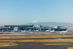 羽田から富士山