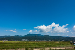 牛津川越しに天山