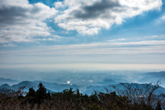 霞んでいる佐賀平野