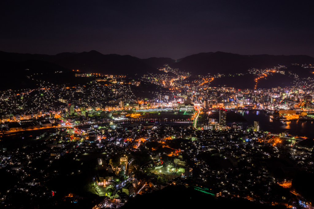 稲佐山からの夜景-35mm-2