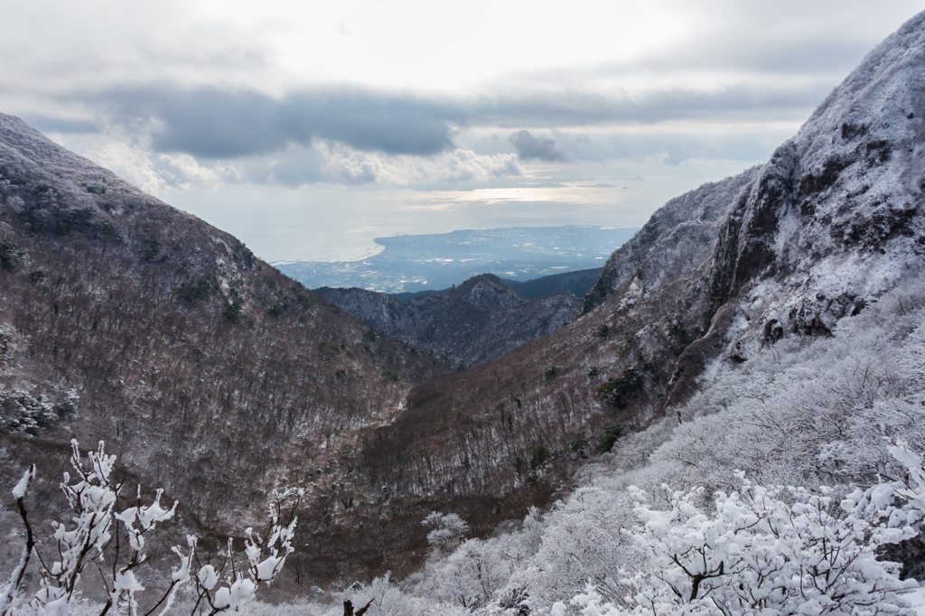 国見岳手前から島原方面