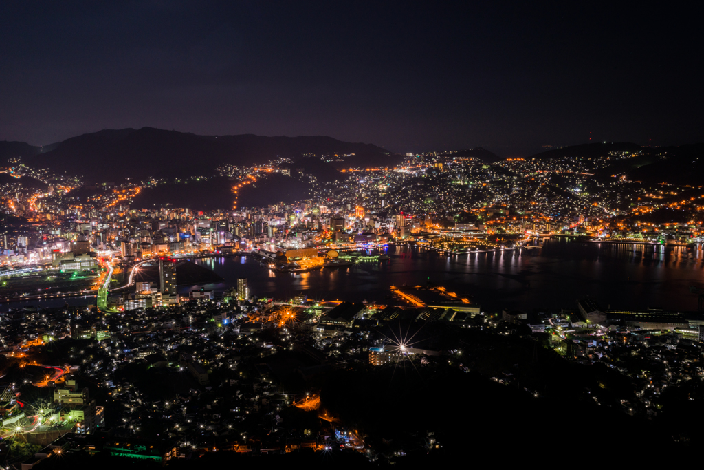 稲佐山からの夜景-35mm-3