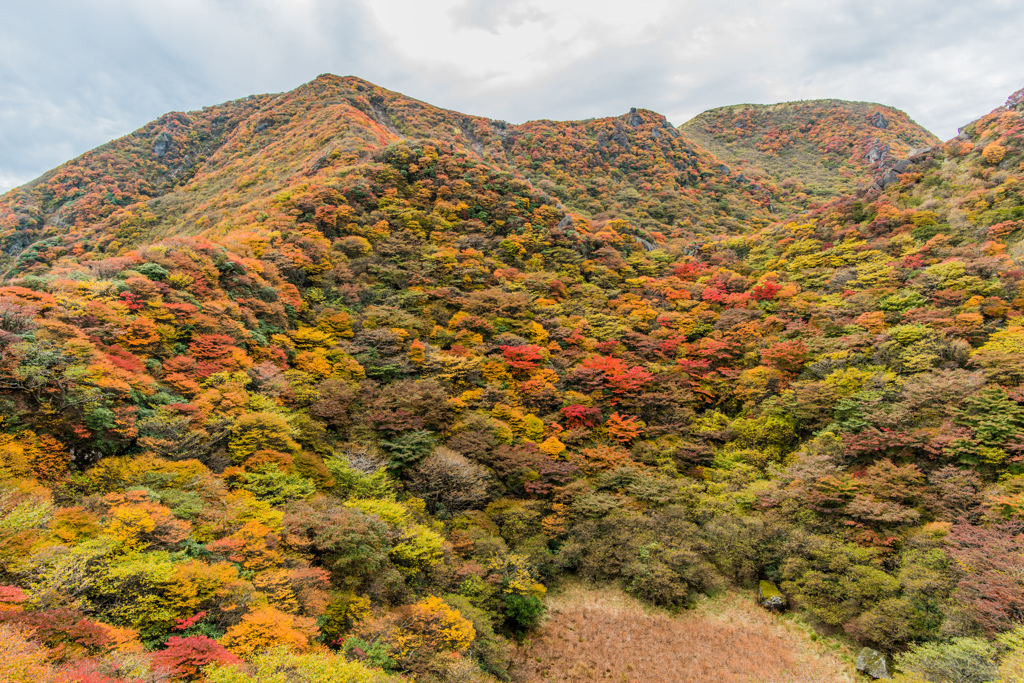 小鍋越しに南峰と本峰