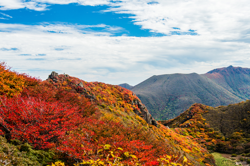北峰の下りにて