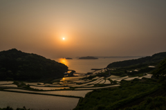 土谷の棚田の夕暮-1814
