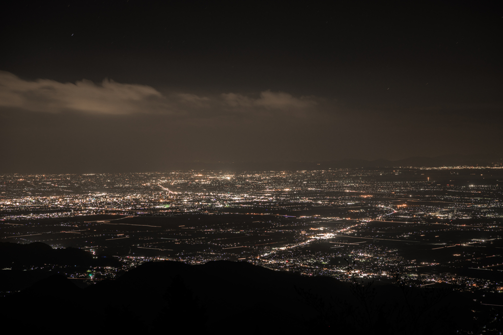 天山から佐賀の夜景
