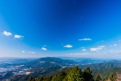 青空の下の八幡岳