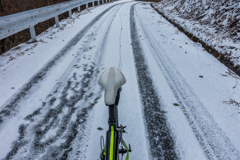 雪の林道-2