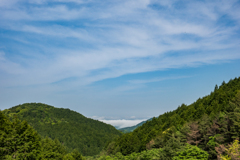 朝のうちは西に雲海