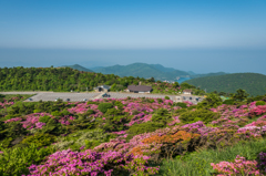 朝の仁田峠駐車場