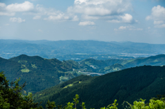 耳納スカイラインから朧大橋