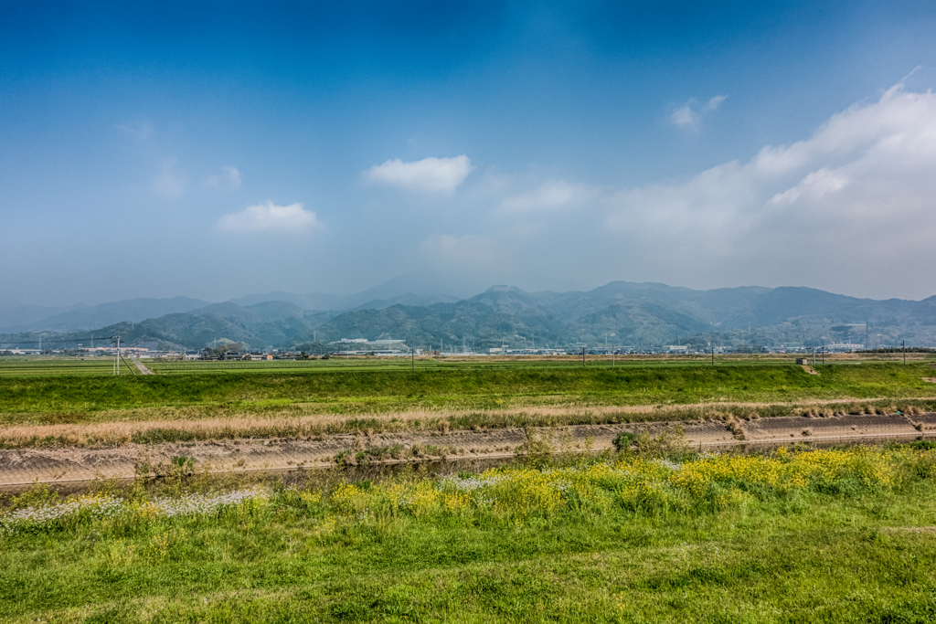 牛津川の堤防から