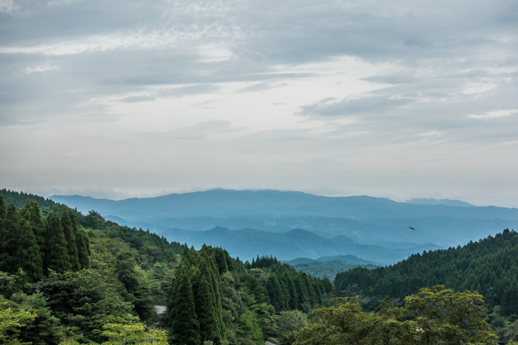 雲迫る背振山系
