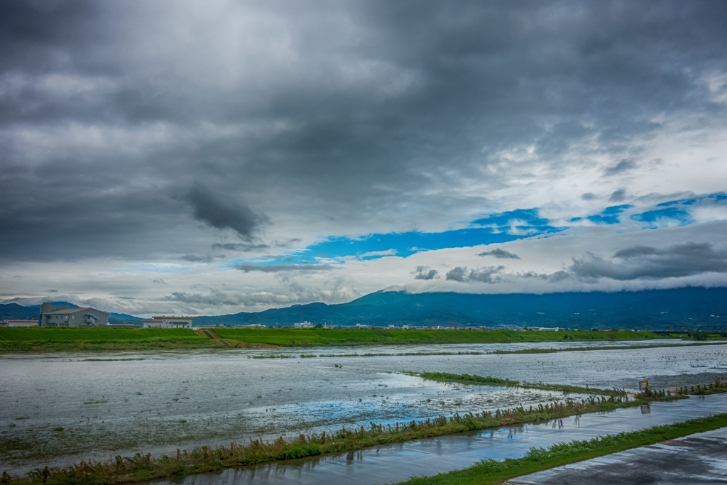 冠水したバルーン会場